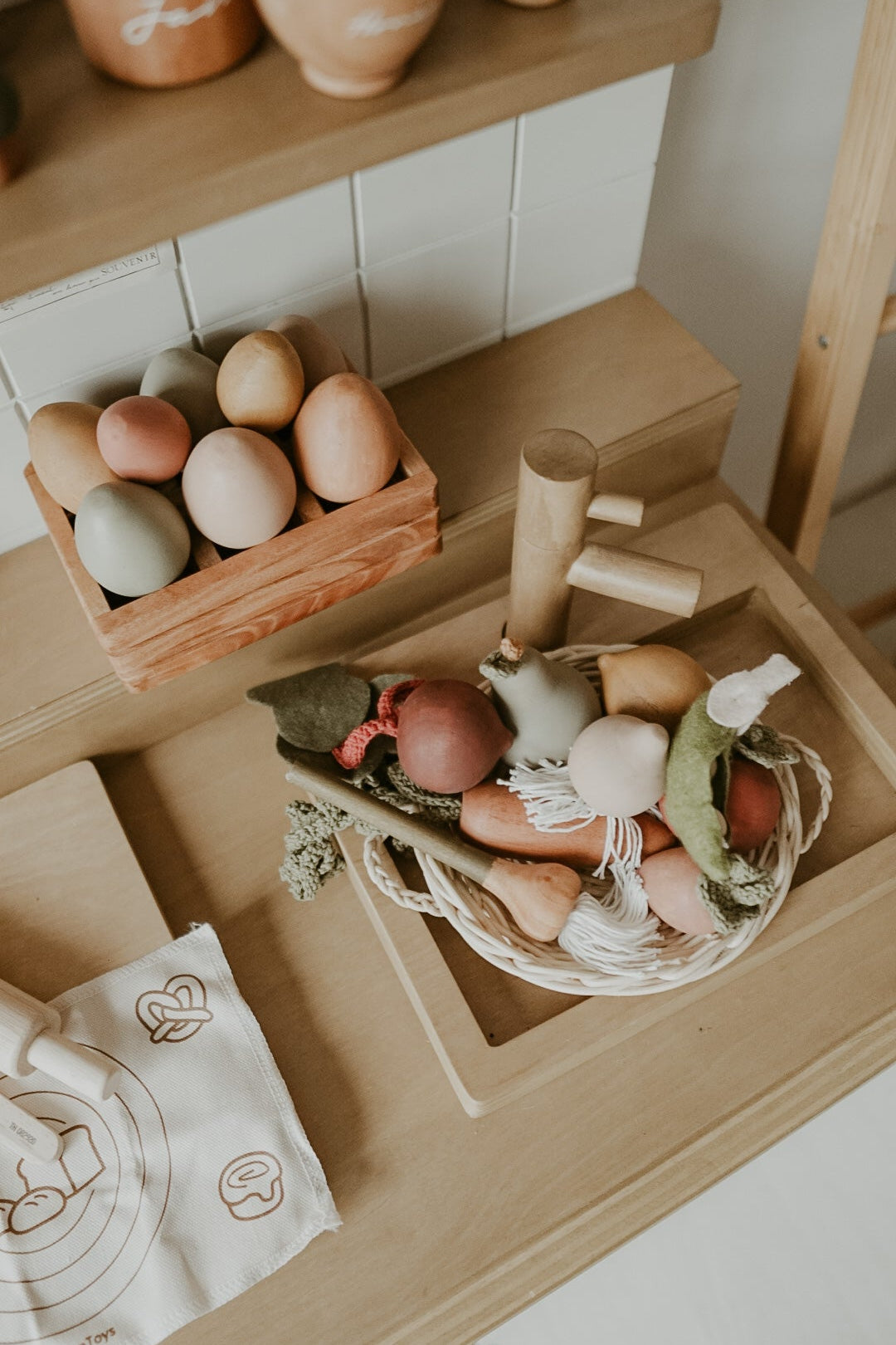 Wooden Spice Jars Set