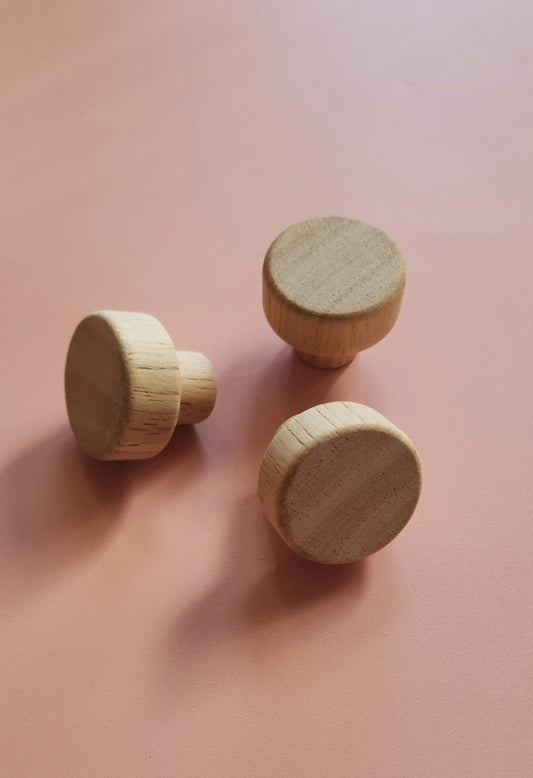 Wooden Round Cabinet Handle