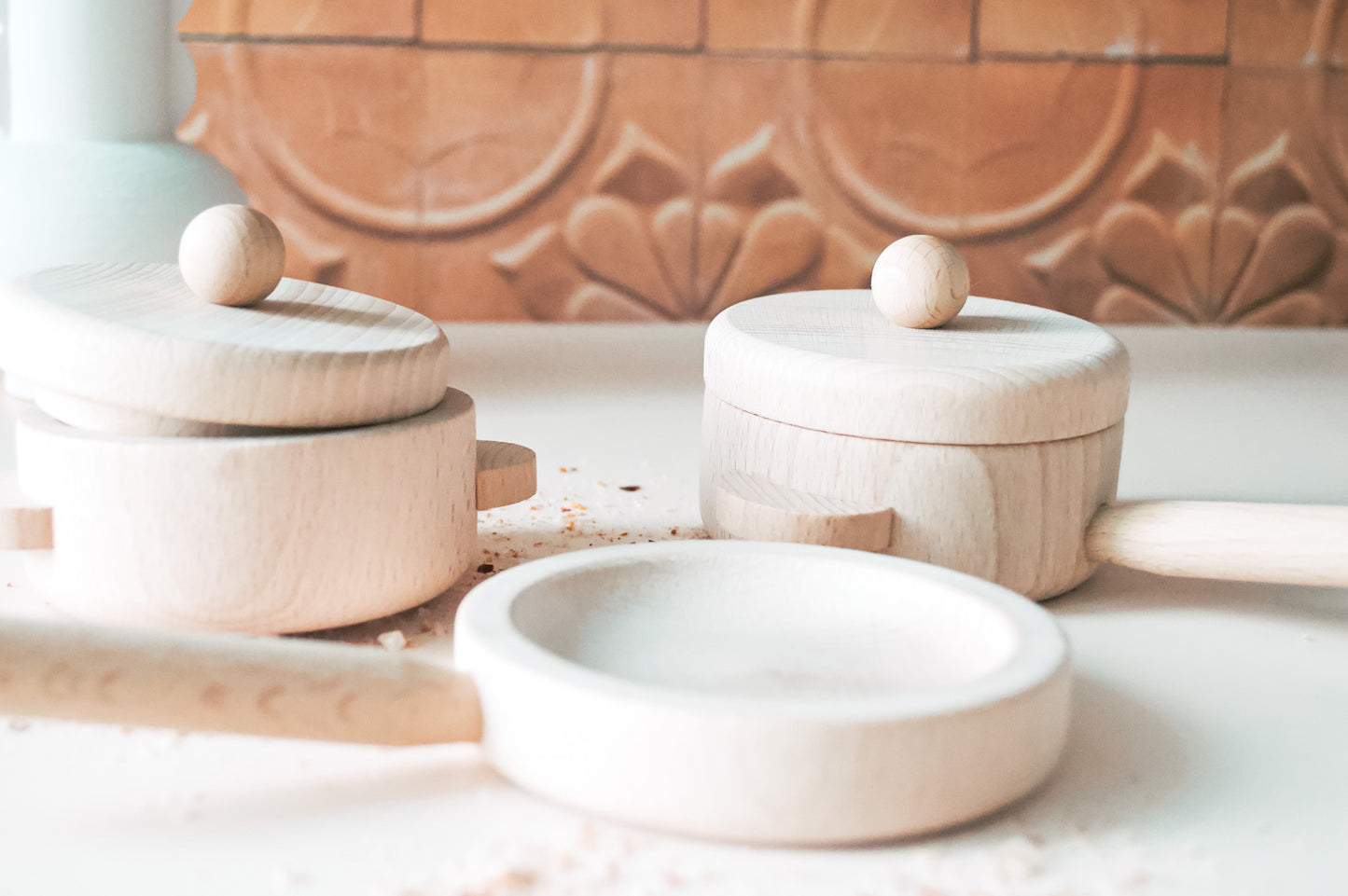 Wooden Pots & Pans Set