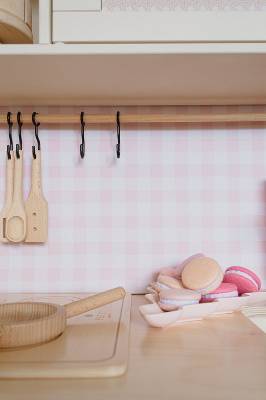 Rose Gingham Wallpaper
