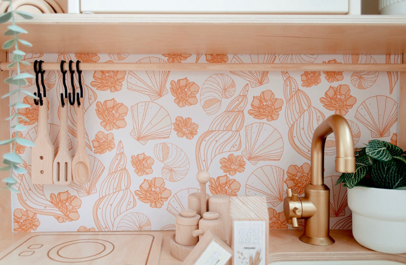 Mermaid Floral Wallpaper