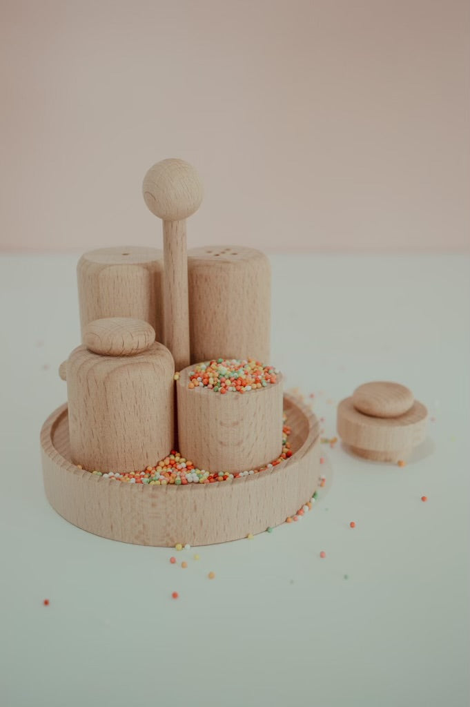Wooden Salt & Pepper Shakers Set