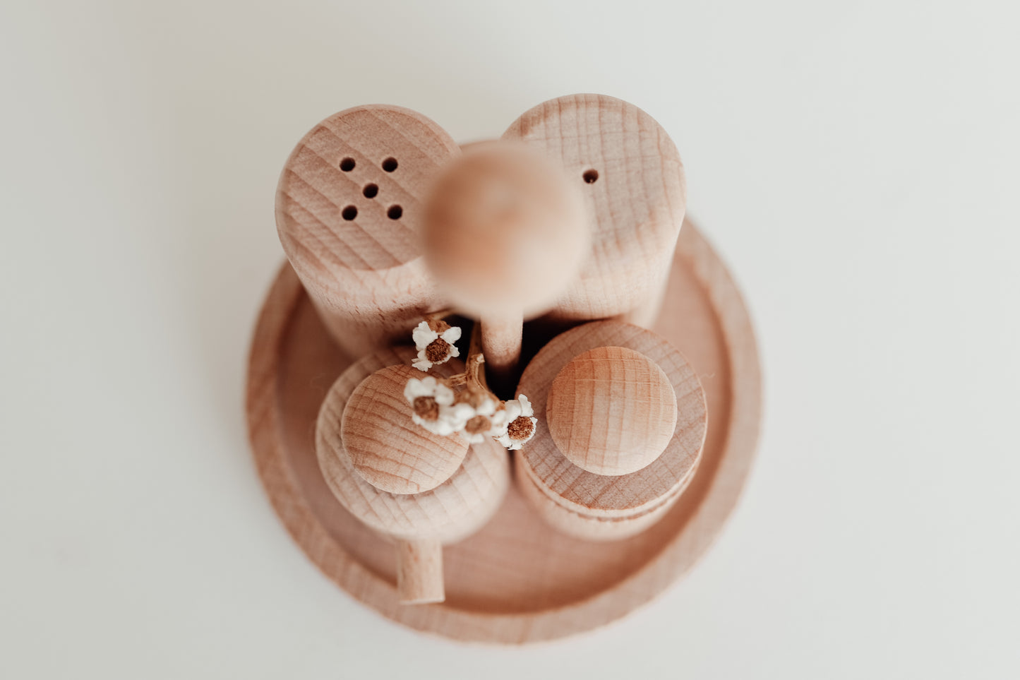 Wooden Salt & Pepper Shakers Set