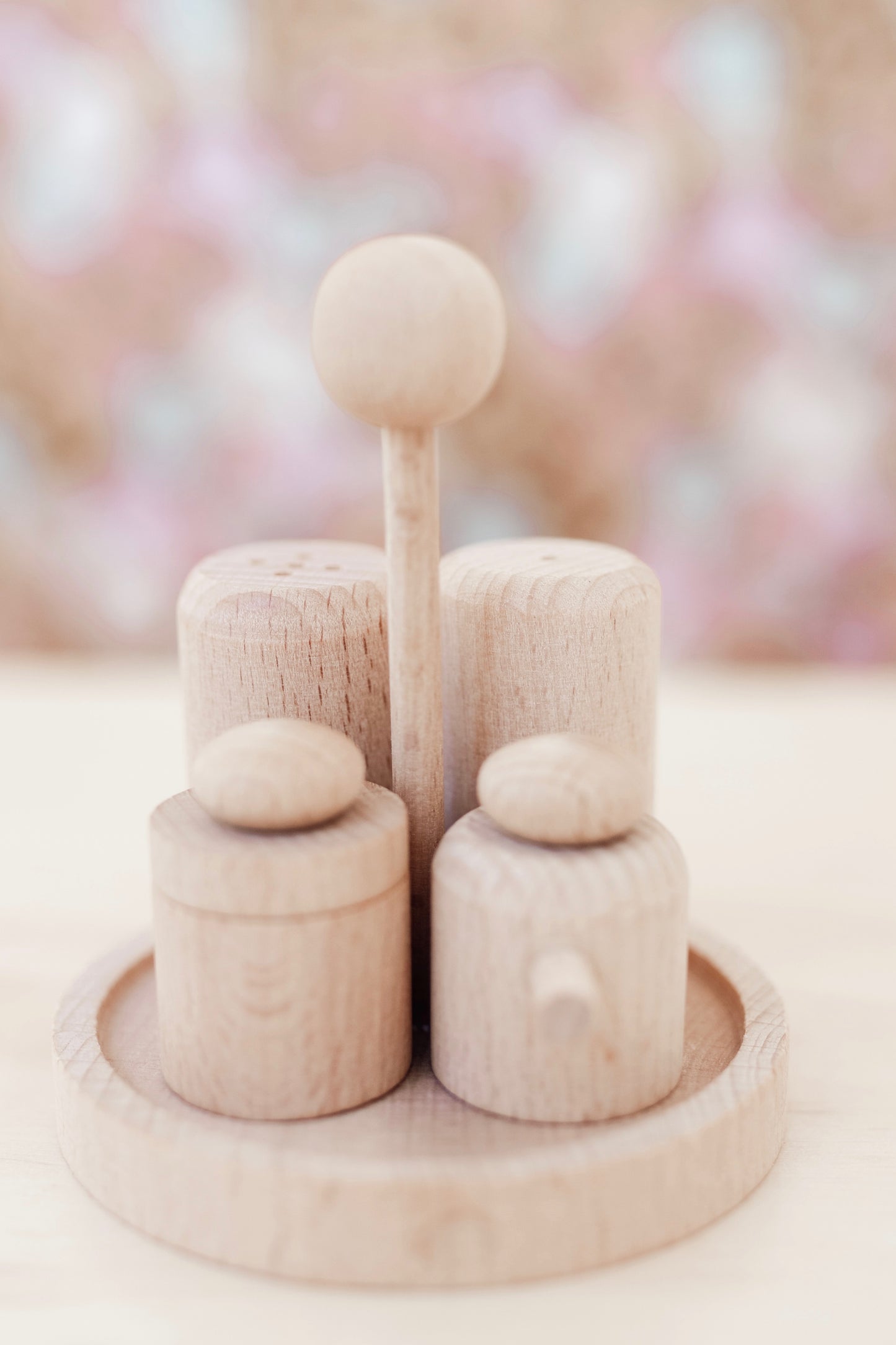 Wooden Salt & Pepper Shakers Set