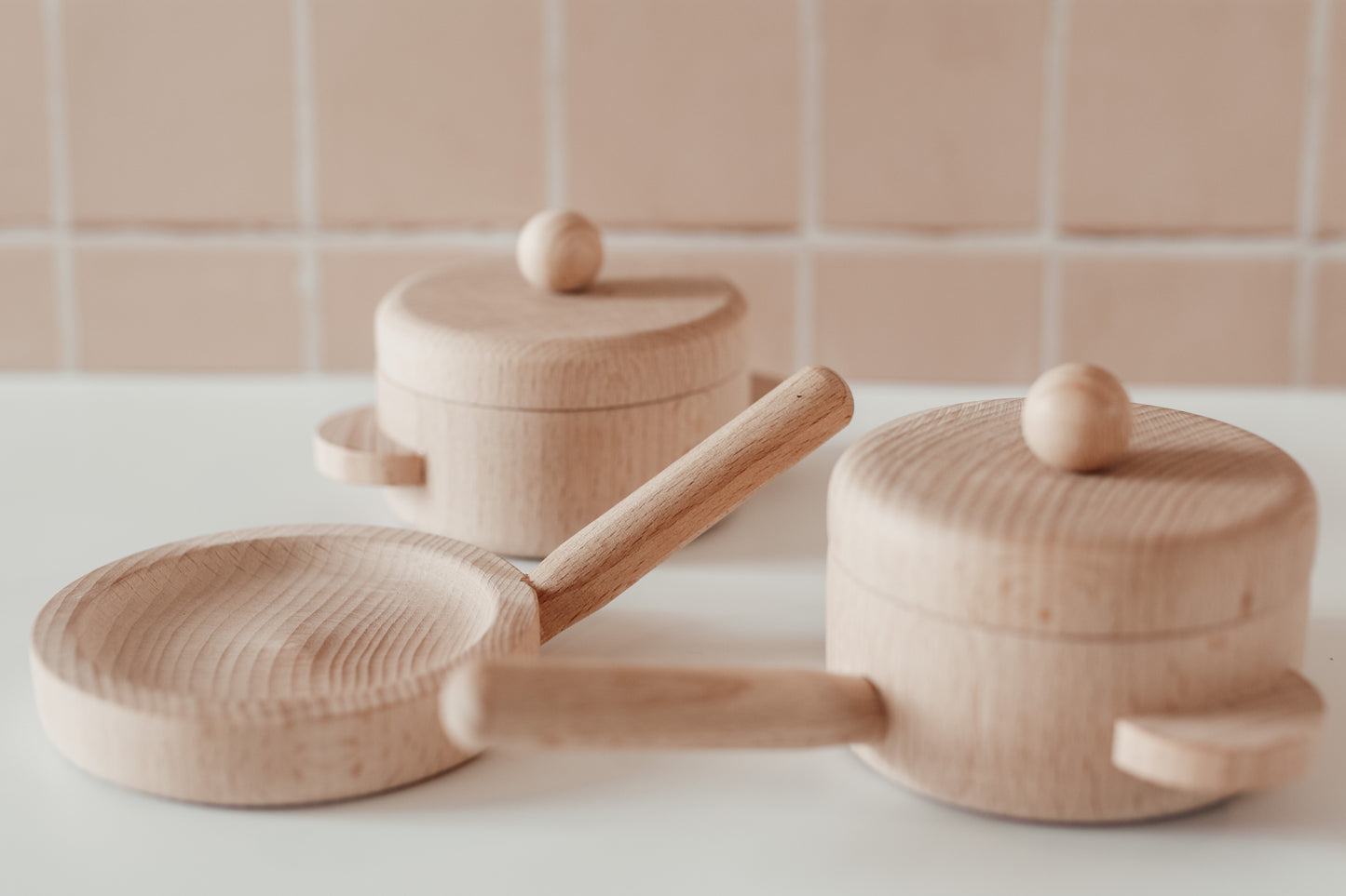Wooden Pots & Pans Set