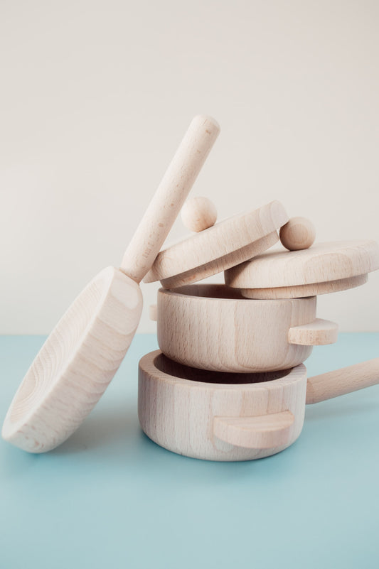 Wooden Pots & Pans Set